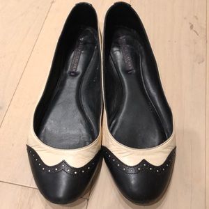 Ralph Lauren Collection black & white flats 8.5